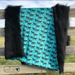 Handmade Heifer baby blanket